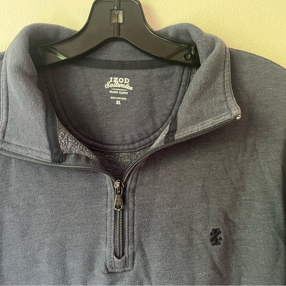 Izod Saltwater Quarter Zip Polo - Picture 3 of 3